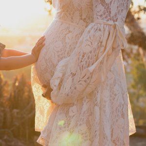 FREE PEOPLE Ivory Ruby Lace Dress M